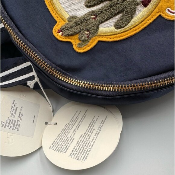 🆕 SEE BY CHLOE 🧿 NWT Cactus and Logo-Embroidered Satin Backpack in Navy - Picture 3 of 15